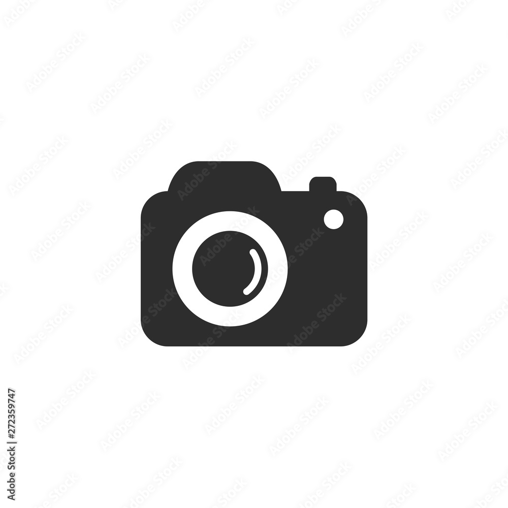 Poster camera icon. camera symbol. flat photo camera vector isolated. modern simple snapshot photography si