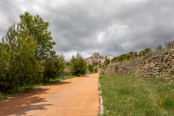 Alternative road for pedestrians through which you can access a typical mountain village
