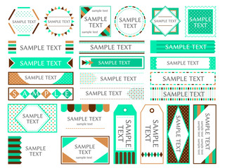 かわいい見出しとフレームのセット