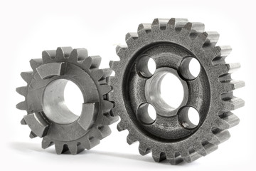 Two metal gears