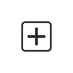 Plus Icon vector illustration. Add icon. Addition sign. Medical Plus symbol. Plus logo design inspiration