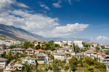 Gjirokastra, Albania. Old town center