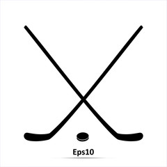 Isolated hockey stick icon. Vector Illustration