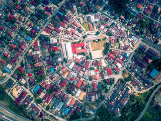 Obraz premium Aerial view of housing area