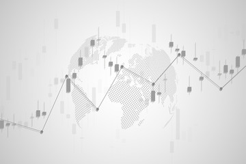 Business candle stick graph chart of stock market investment trading, Bullish point, Bearish point for business and financial concepts, reports and investment. Vector illustration