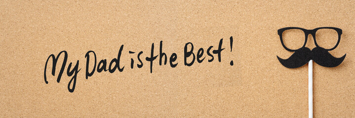 top view of fathers day concept with copy space