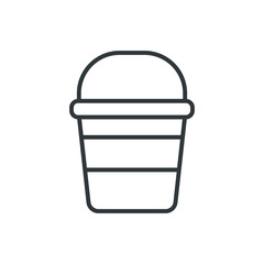 bucket vector icon