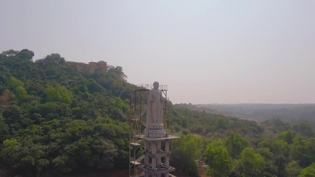 Pajaka kshetra pilgrimage place near Udupi, India, 4k aerial