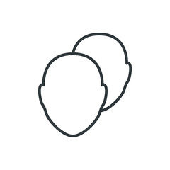 bald head vector icon