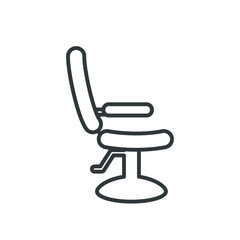 hairdresser chair vector icon