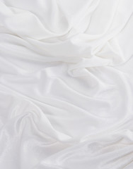 Close up of wrinkled white fabric