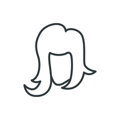 woman hair vector icon