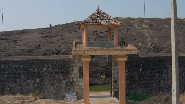 Pajaka kshetra pilgrimage place near Udupi, India, 4k aerial