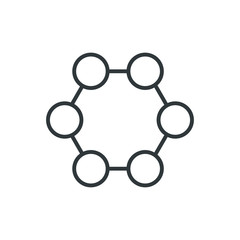 blockchain molecule vector icon