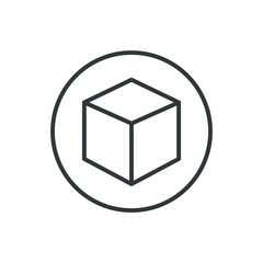  cube vector icon