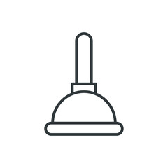 plunger vector icon