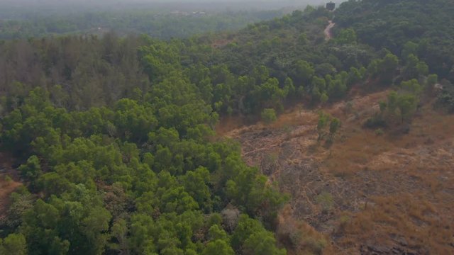 Pajaka kshetra pilgrimage place near Udupi, India, 4k aerial