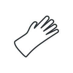 rubber glove vector icon