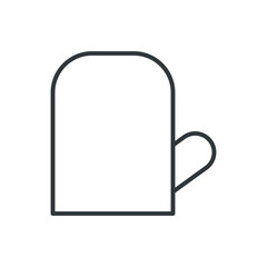 kitchen mitten vector icon