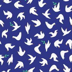 Pattern material of a simple dove,