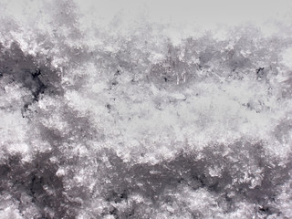 Macro photography of white ice crystals