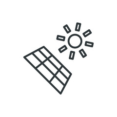 sun panel vector icon