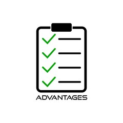 Advantages check list illustration design