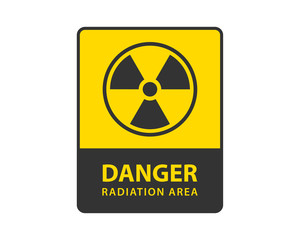 Radiation icon vector. Warning radioactive sign danger symbol.