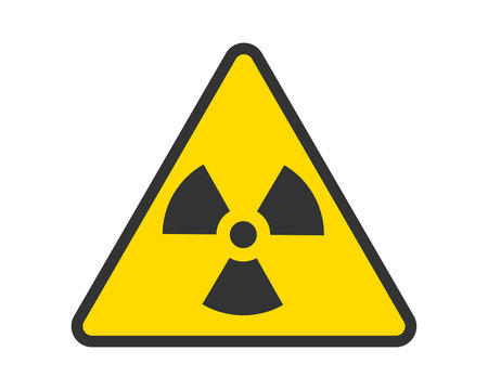 Radiation icon vector. Warning radioactive sign danger symbol.