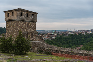 Fototapeta premium Tower and walls of Tsarevets Fortress ain Veliko Tarnovo, Bulgaria