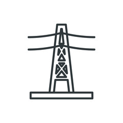 power line pillar vector icon