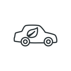 Fototapeta premium eco car vector icon