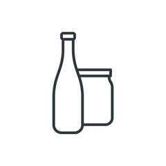 glass bottle vector icon