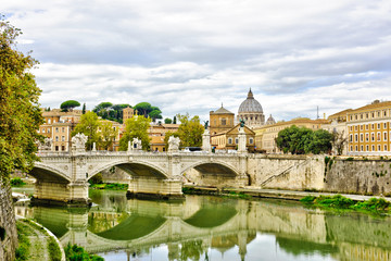 Wonderful view of St Peter Cathedral, Rome, Italy