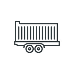 truck trailer vector icon