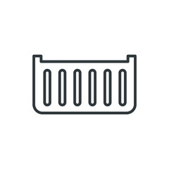 cargo container vector icon
