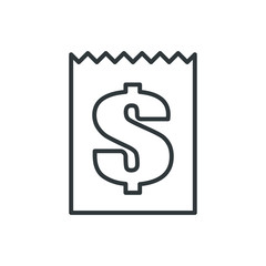 receipt vector icon