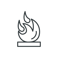 flammable vector icon