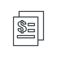 account statement vector icon