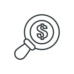 money search vector icon