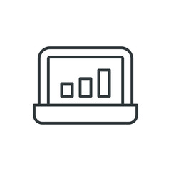 account statistics vector icon