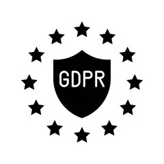 GDPR General Data Protection Regulation icon, solid style