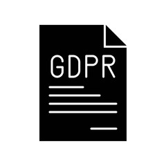 GDPR General Data Protection Regulation icon, solid style