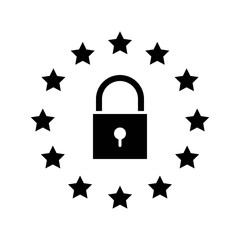 GDPR General Data Protection Regulation icon, solid style