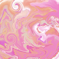 Abstract marble texture art. Digital marbling in retro style. Colorful vintage background.