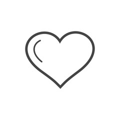 Flat Heart Love Icon Vector