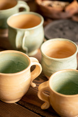 Obraz na płótnie Canvas Clay mugs