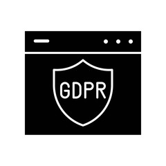 GDPR General Data Protection Regulation icon, solid style
