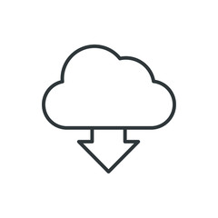 cloud download vector icon