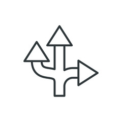 route arrow vector icon